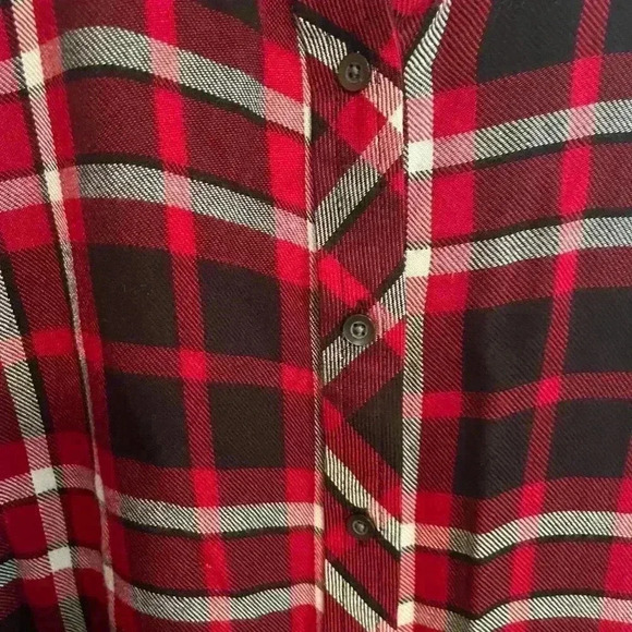 Talbots Red Tartan Button Up - Picture 4 of 7